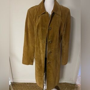 Vintage 2000s Express Tan Leather suede Jacket